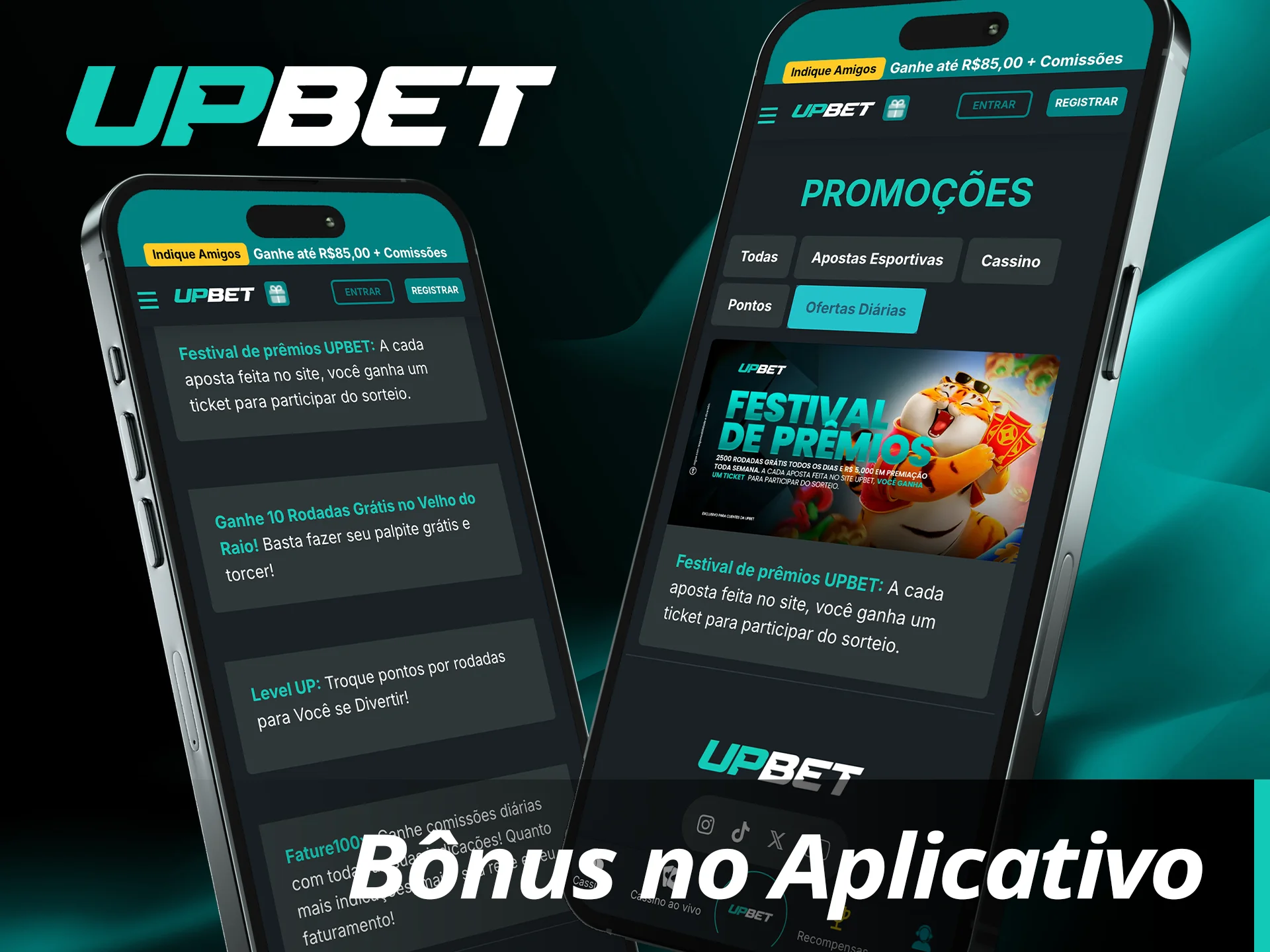 Receba seus bônus no aplicativo móvel UpBet.