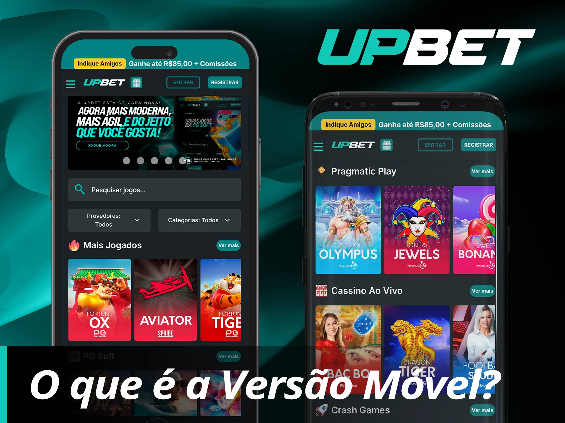 Inicie a versão móvel do UpBet e desfrute dos seus jogos favoritos.