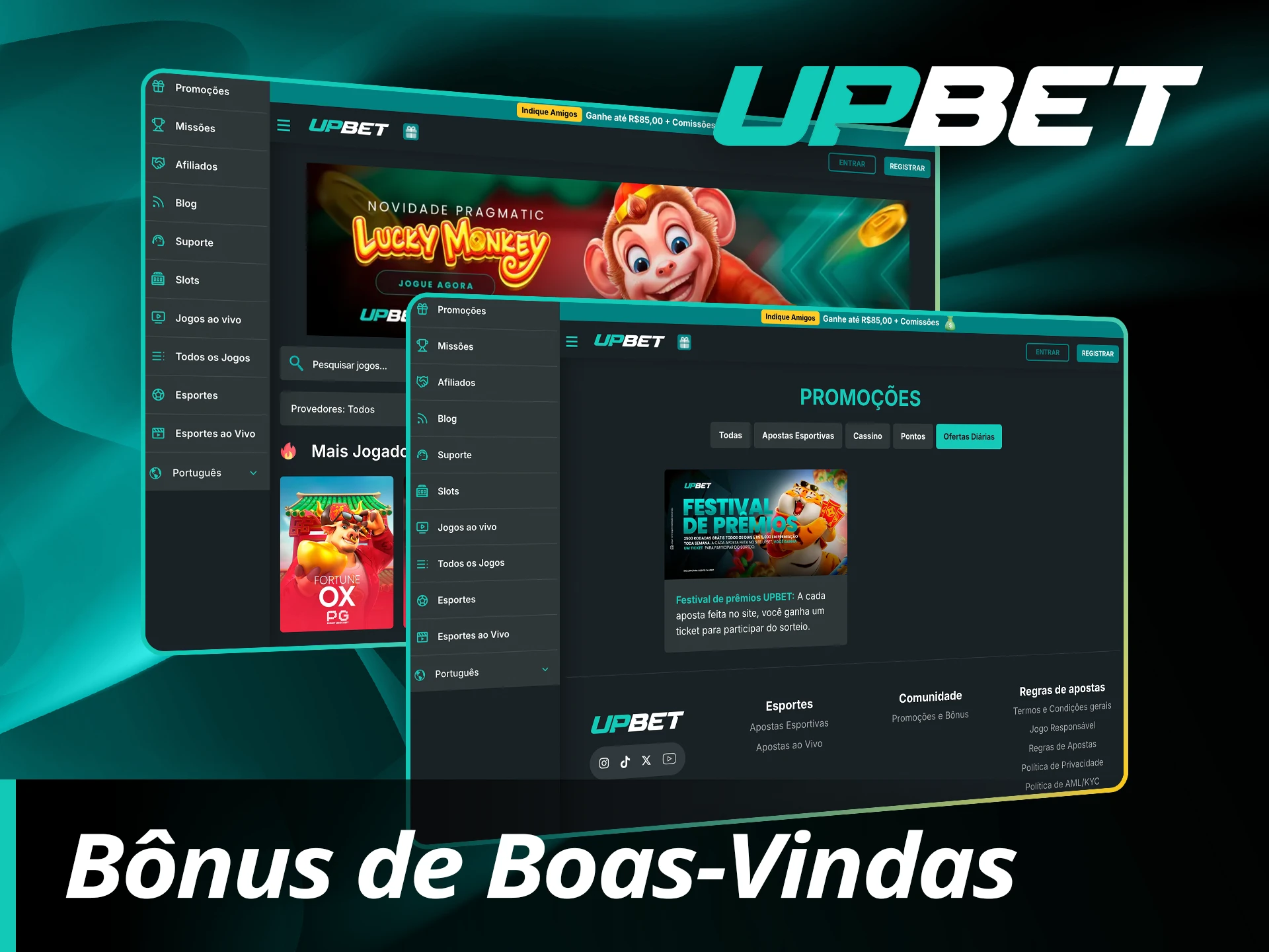 Registre-se na UpBet e ative o bônus para novos jogadores.
