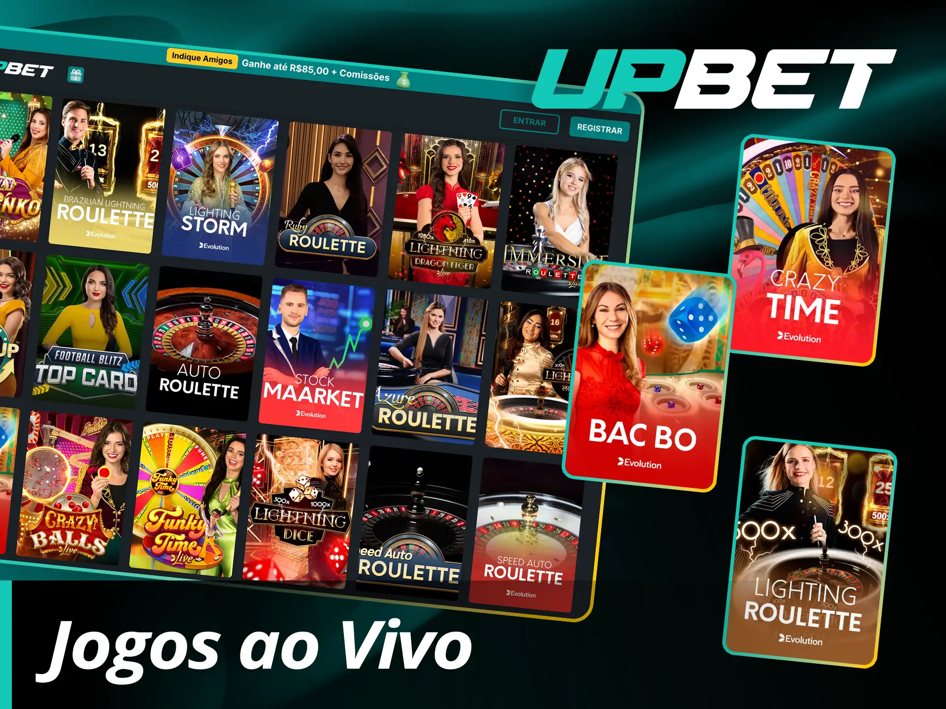 Jogue com crupiês reais na UpBet e aproveite o cassino ao vivo.