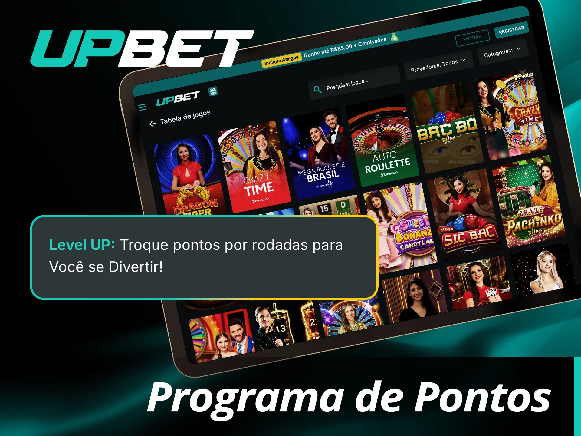 Acumule pontos no programa de fidelidade UpBet e receba recompensas.